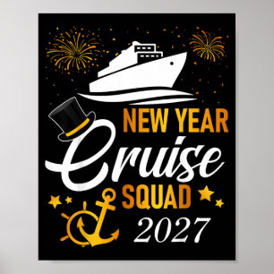 New Year Cruise Squad 2027 Winter Vacation Reunion Poster