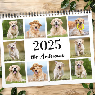 New Year Custom Photo Family Pet Dog Create Simple Calendar