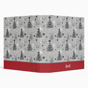 New year decor, christmas 3 ring binder