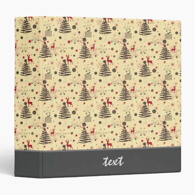 New year decor, christmas 3 ring binder (Front/Spine)