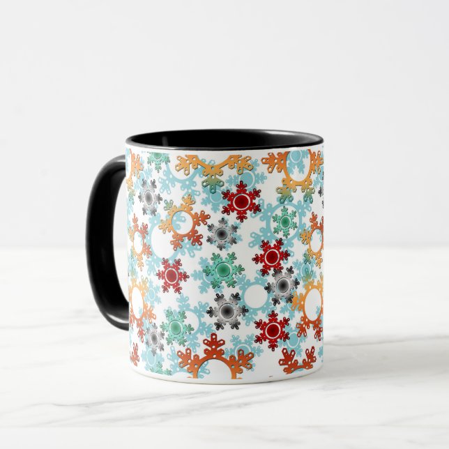 New year decor, christmas, new year, snow mug (Front Left)