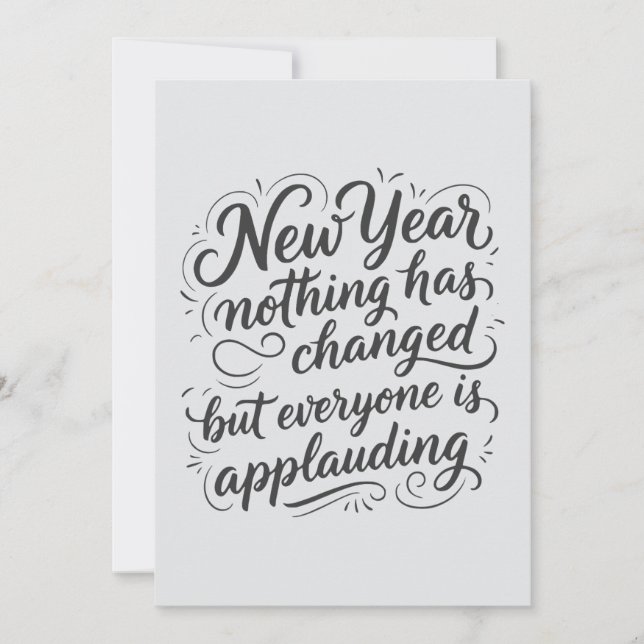 New Year Eve funny quote Holiday Card (Front)