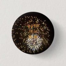 New Year Eve Party Button / Favour - Fireworks