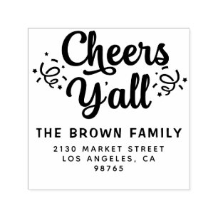 New Year Family Name Return Address Self-inking St Stamp