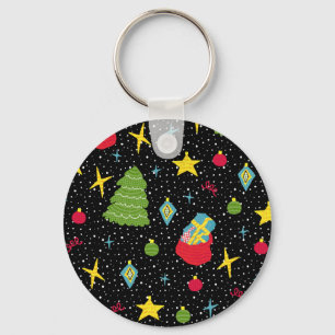 New Year Festive: Colourful Seamless. Keychain