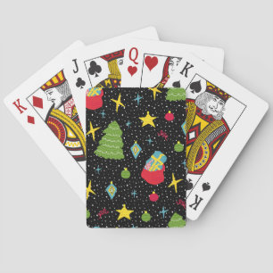 New Year Festive: Colourful Seamless. Playing Cards