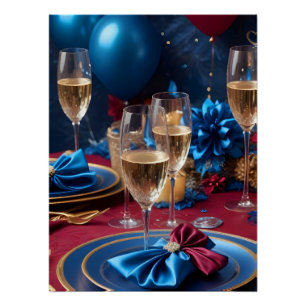 New Year Festive Holiday Season Celebration Light Poster