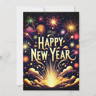 New Year Flat Card