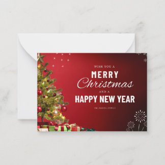 New Year Flat Note Card