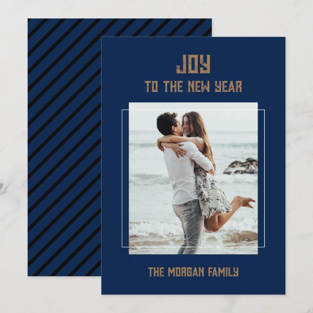 New Year Flat Save The Date Card (Front/Back)