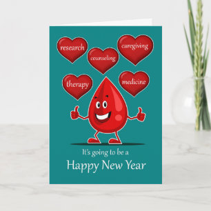 New Year for Medical Healthcare Staff, Hemophilia Card