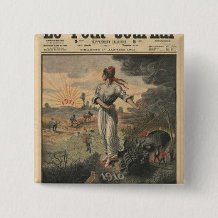 New Year, France hopes for better days 2 Inch Square Button