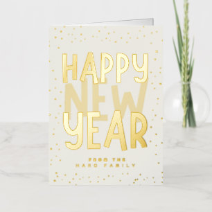  New Year from Haro family Folded Foil Greeting 