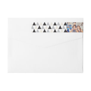 New Year Geometric Holiday Photo Address Labels