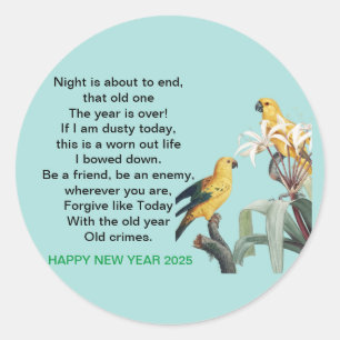 New year gift 2025 classic round sticker
