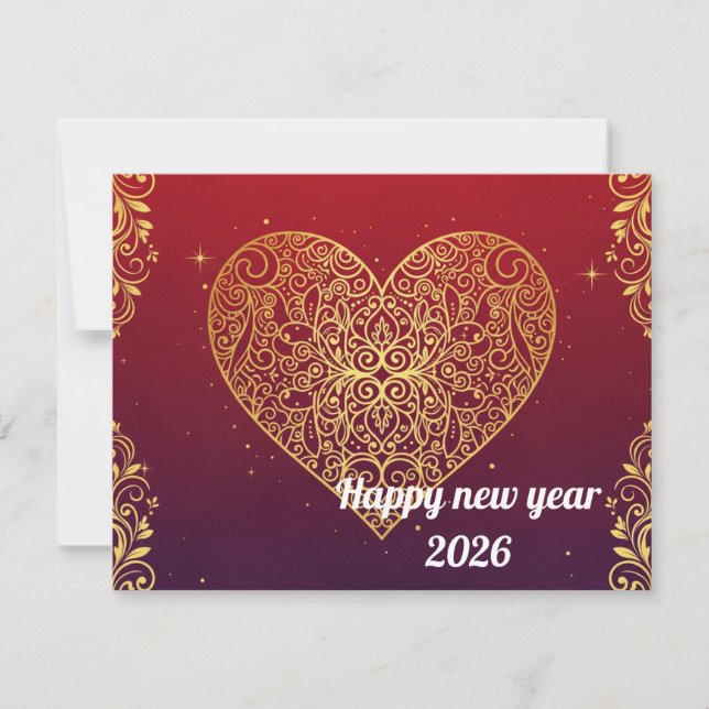 New year gift card  (Front)