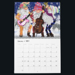 New Year Gift Christmas Design Calendar<br><div class="desc">New Year Christmas Gifts Calendars - MIGNED Painting Design - Customizable</div>