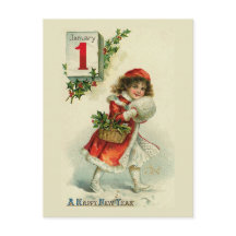 "New Year Girl" Greeting Card