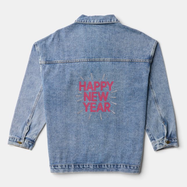 New Year Goals Denim Jacket (Back)