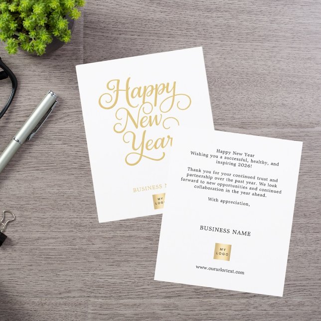 New Year gold classic script business logo Flyer (Creator Uploaded)