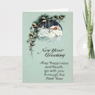 New Year Greeting 1915 Vintage Card