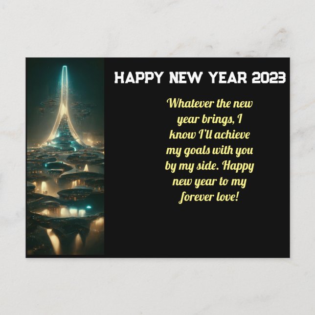 new year Greeting card for 2023  with AI (Front)