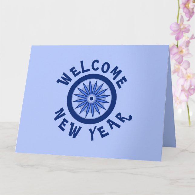 NEW YEAR GREETING FOR ANYONE CARD (Orchid)