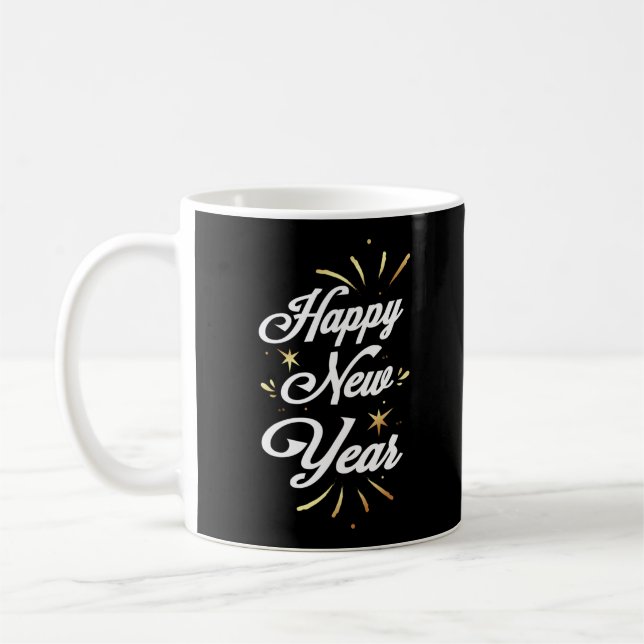 New Year Happy New Year Coffee Mug (Left)