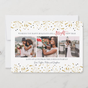 New Year Holiday   Fireworks   3 Photos Card