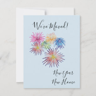 New year Holiday Moving Announcement New Home