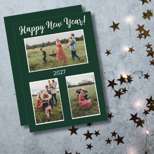 New Year Holiday photo collage card