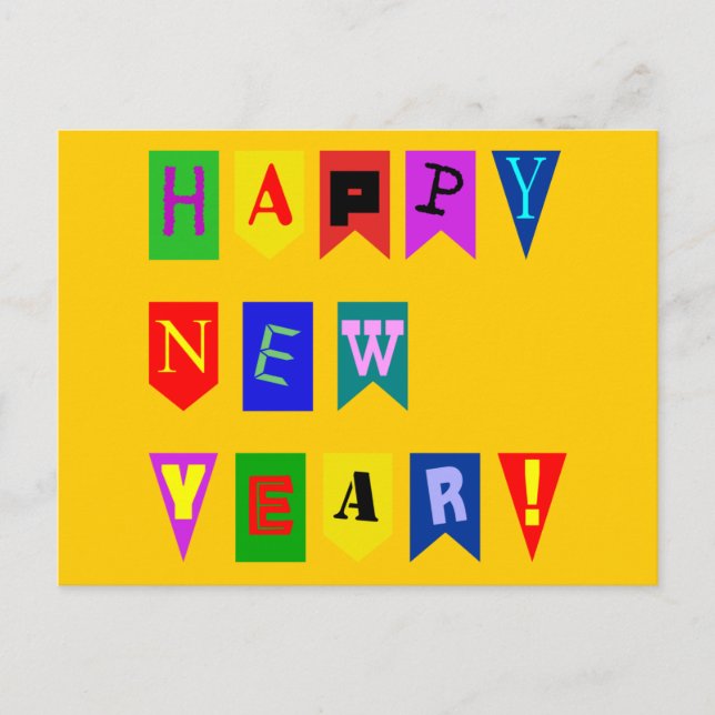 New Year Holiday Postcard (Front)