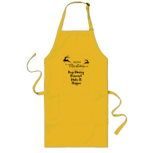 NEW YEAR hoodies merry christmas modern funny Long Apron
