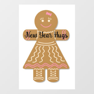New Year Hugs Window Cling
