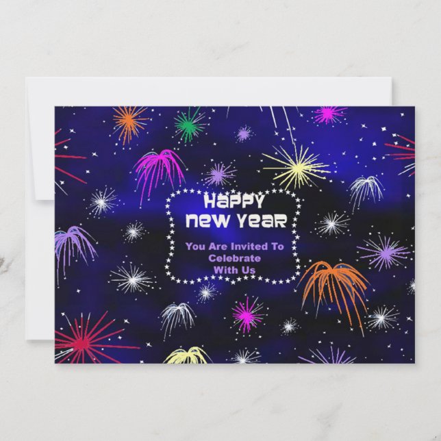 New Year Invitation in Stained Glass (Front)