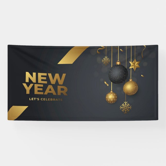 New Year Let's Celebrate Banner (Horizontal)