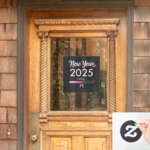 New Year Loading 2025 Happy New Year Xmas Window Cling