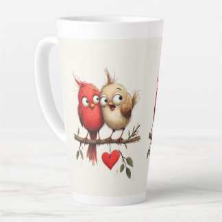 New Year, Love, Birds Latte Mug