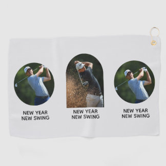 New Year motivational custom add your own photo Golf Towel