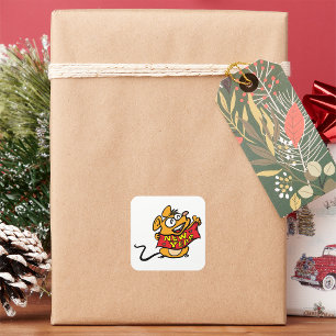 New Year Mouse Square Sticker