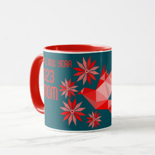 NEW YEAR MUG WITH SIMPLE BIRD ART GIFT , MOM 2023