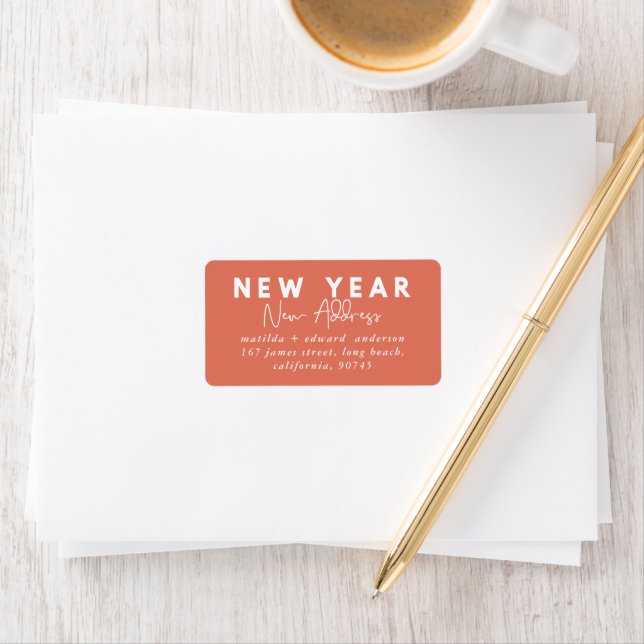 New year new address holiday label (Insitu)