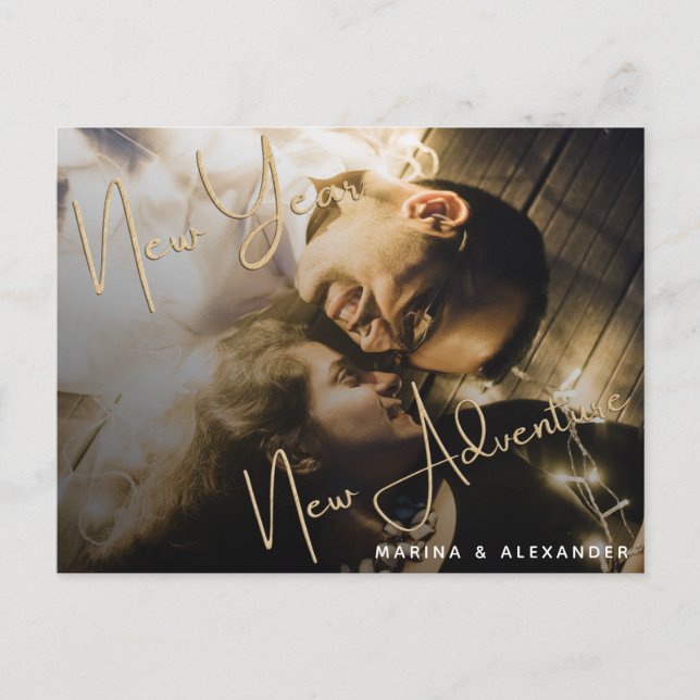 New Year New Adventure Engagement Party Invitation (Front)