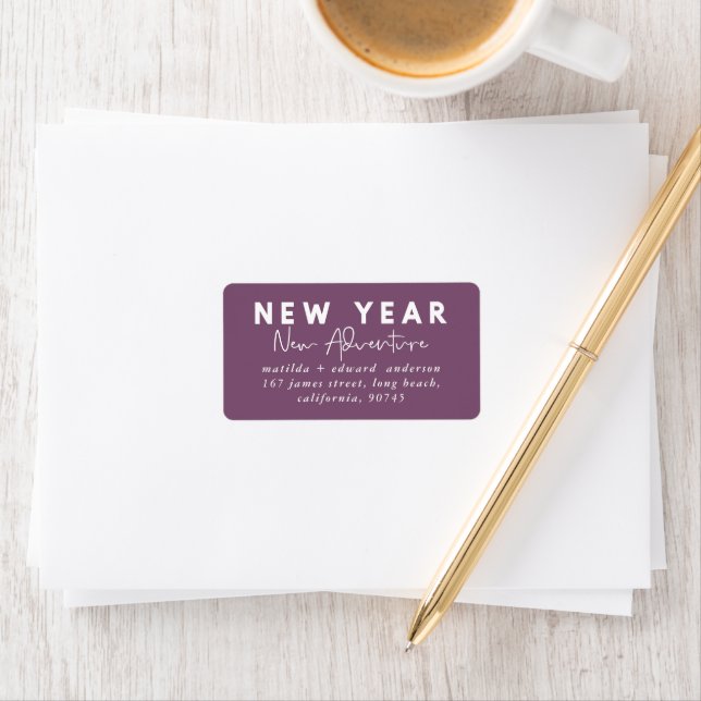 New year new adventure holiday label (Insitu)