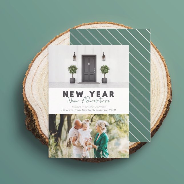 New year new adventure multi photo holiday card (Creator Uploaded)