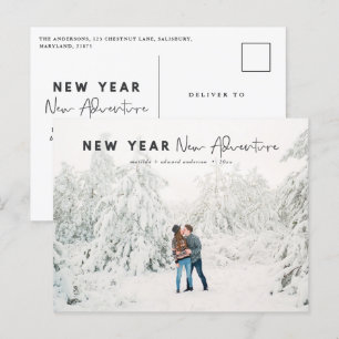 New year new adventure photo holiday postcard