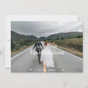 "New Year, New Adventures"   Happy New Year  Holiday Card