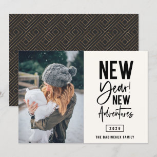 New Year New Adventures Photo Holiday Card