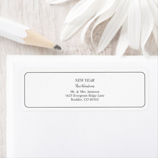 New Year New Adventures | White Return Address (En situation)