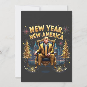 New Year New America Proud Maga Trump Inauguration Holiday Card